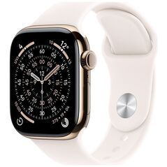 APPLE Watch Series 11 GPS + Cellular 42mm Θήκη από Χρυσό Τιτάνιο με Ανοιχτό Ροζ Αθλητικό Λουράκι - M/L