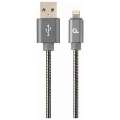 Καλώδιο USB Gembird USB-A - Lightning 2 m Γκρι (CC-USB2S-AMLM-2M-BG)