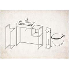 Deante Deante Mokko Διπλή επιδαπέδια κρεμάστρα