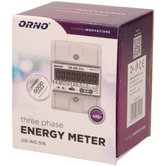 Μετρητής ηλεκτρικής ενέργειας Orno OR-WE-516 3-φάσεων Θύρα RS-485 Din TH-35mm λευκός