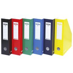 Δοχείο 8 CM χάρτινο FSC για έγγραφα Donau A4 λακαρισμένο, κίτρινο