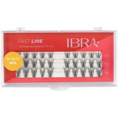 Ibra IBRA Τουφάκια βλεφαρίδων FAST LINE 0.10/C - Mix (10,12,14mm)  1τεμ.