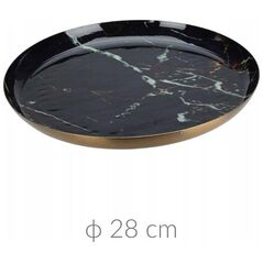 Home Styling Collection Διακοσμητικό πιάτο, μαύρο μάρμαρο, 28 εκ.