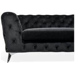 Beliani 3θέσιος καναπές βελούδο, μαύρο SOTRA 7750579 4260602379669