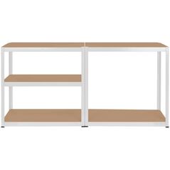 Rebel Μεταλλική ραφιέρα αποθήκης 180x90x40 λευκή Rebel