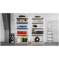 Rebel Μεταλλική ραφιέρα αποθήκης 180x90x40 λευκή Rebel