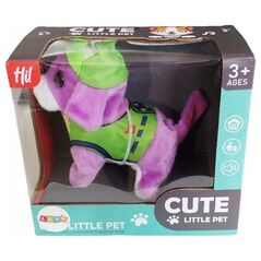 LeanToys Διαδραστικό Λούτρινο Σκυλάκι Ζωάκι Περπατά Γαβγίζει Μωβ