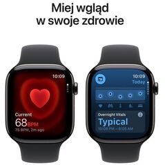 Smartwatch Apple Watch 11 GPS + Cellular 42mm Slate Titanium Sport Band M/L Czarny (MF8T4MP/A)