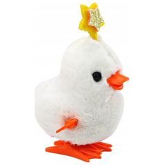 LeanToys Λευκό Κοτόπουλο Με Αστέρι Άσπρο Κουρδιστό Πηδηχτό