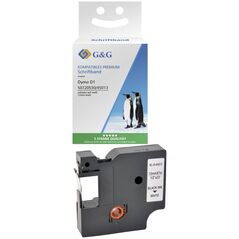 G&G Ταινία εκτύπωσης 19mm x 7m μαύρο-λευκό Συμβατό με Dymo D1/ 45803/ S072083