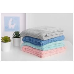 Sensillo ΚΟΥΒΕΡΤΑ ΜΠΑΜΠΟΥ 100% 100X80CM ΜΕΝΤΑ