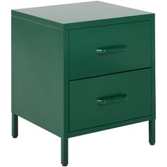 Beliani Szafka nocna metalowa zielona MALAVI!