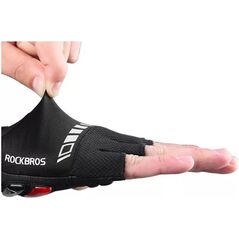 RockBros Ποδηλατικά γάντια με ζελέ ένθετα μέγεθος L μαύρο ROCKBROS
