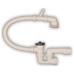 Σιφόνι Unimet ΣΙΦΟΝΙ ΜΠΑΝΙΕΡΑΣ ΥΠΕΡΥΨΩΜΕΝΟ ΜΕ ΕΞΟΔΟ ΓΙΑ ΠΛΥΝΤΗΡΙΟ, ΜΕΤΑΛΛΙΚΟ ΦΙΛΤΡΟ