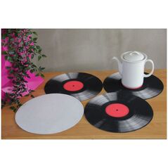 Σετ στρογγυλών σουβέρ τραπεζιού Bertoni 4D - VINYL