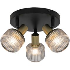 SPOT LIGHT ROUND SHADOW 3XE14 BL/GOLD