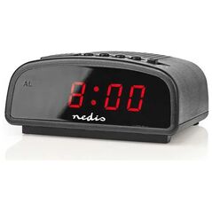 Επιτραπέζιο ρολόι Nedis CLDK008BK LED με λειτουργία αναβολής χωρίς ραδιόφωνο Μαύρο