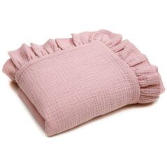 Pulp PULP-ΜΟΥΣΛΙΝΟ ΚΟΥΒΕΡΤΑ ΜΕ ΒΟΛΑΝ 90X120CM ΡΟΖ