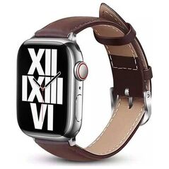 Crong Crong Noble Band - Λουράκι από φυσικό δέρμα για Apple Watch 42/44/45/49 mm (Espresso)