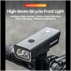 RockBros Μπροστινό φως ποδηλάτου 260lm + καλώδιο USB-C 4 λειτουργίες