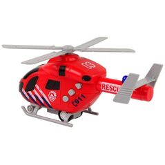 Ελικόπτερο Διάσωσης Πυροσβεστική Κόκκινο Ήχος Φώτα Έλικες LeanToys