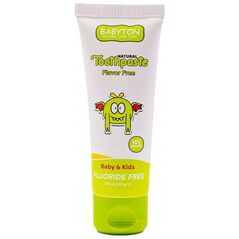 Babyton, Φυσική οδοντόκρεμα για παιδιά χωρίς γεύση χωρίς φθόριο, 6m+, 50 g