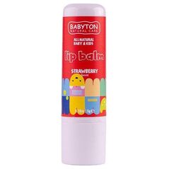 Babyton, Βάλσαμο για τα χείλη, γεύση φράουλα, ασφαλές από τη γέννηση, 5 g