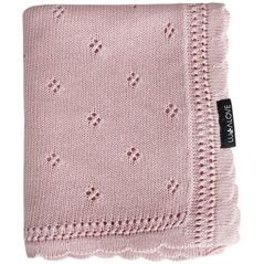 LullaLove Πλεκτή κουβέρτα βρεφική Daisy Ροζ LullaLove