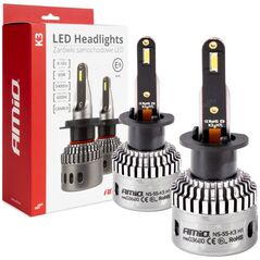 Λαμπτήρες αυτοκινήτου LED σειράς k3 h1 12v 6000k canbus AMIO-03680