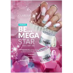 Claresa N Gel για διακόσμηση - Megastar Silver Flick 10 g