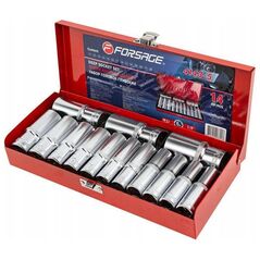 Forsage Σετ βαθιών καρυδιών 1/2" 14 τεμ. (11-30mm) (6-γωνικά)