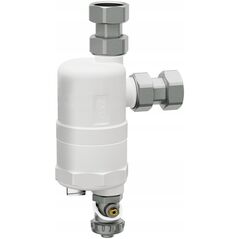 Διαχωριστής ρύπων συμπαγής FAR401 γωνιακός λευκός GW G3/4 (S)A Afriso