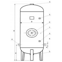 Δεξαμενή υδροφόρου Wimest 200dm3, γαλβανισμένη (με εξοπλισμό)