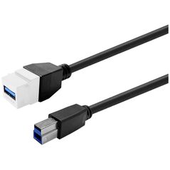 Keystone Λευκό USB3,0 A-Θηλυκό σε USB3,0 B-Αρσενικό