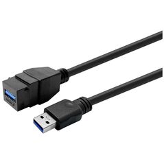 Keystone Μαύρο USB3,0 A-Θηλυκό σε USB3,0 A-Αρσενικό