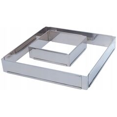 Ρυθμιζόμενο τετράγωνο πλαίσιο ζαχαροπλαστικής De Buyer από ατσάλι 30-57 εκ.
