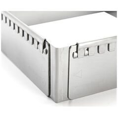 Ρυθμιζόμενο τετράγωνο πλαίσιο ζαχαροπλαστικής De Buyer από ατσάλι 30-57 εκ.