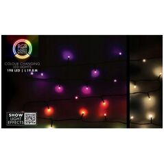 Λαμπάκια χριστουγεννιάτικα Koopman Λαμπάκια χριστουγεννιάτικα αλυσίδα φωτισμού 198 led rgbw με τηλεχειριστήριο