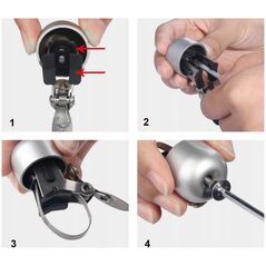 Ρετρό κουδούνι ποδηλάτου RockBros - μαύρο