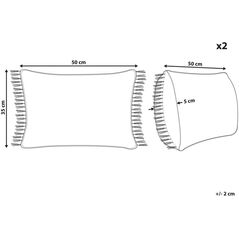 Σετ 2 διακοσμητικών μαξιλαριών MABA Βαμβάκι 50 x 35 cm Πορτοκαλί Μονόχρωμο Lumarko!
