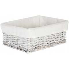 Σετ 5 λευκά ψάθινα καλάθια ELLA Lumarko!