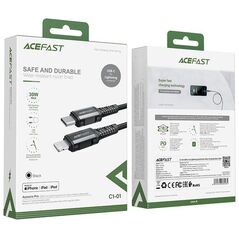 Καλώδιο USB Acefast USB-C - Lightning 1.2 m Μαύρο (6974316280484)