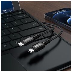Καλώδιο USB Acefast USB-C - Lightning 1.2 m Μαύρο (6974316280484)