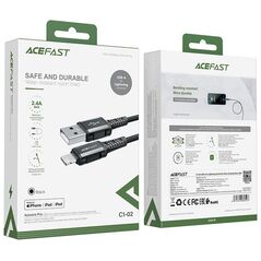 Καλώδιο USB Acefast USB-A - Lightning 1.2 m Μαύρο (6974316280507)