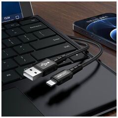 Καλώδιο USB Acefast USB-A - Lightning 1.2 m Μαύρο (6974316280507)