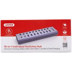 HUB USB Unitek Unitek Hub USB C/USB A 10w1 5Gbps με διακόπτες θυρών