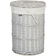 Σετ 5 λευκά ψάθινα καλάθια VAKARI Lumarko!