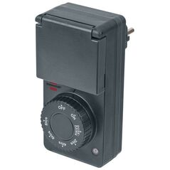 BRENNENSTUHL Χρονοδιακόπτης με αισθητήρα λυκόφωτος μηχανικός IP44 ανθρακί