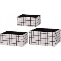 Υφασμάτινοι διοργανωτές με καρό, 3 τεμ.