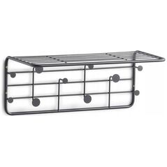 Zeller Κρεμάστρα ρούχων με ράφι, 10 γάντζοι, μεταλλική, ZELLER